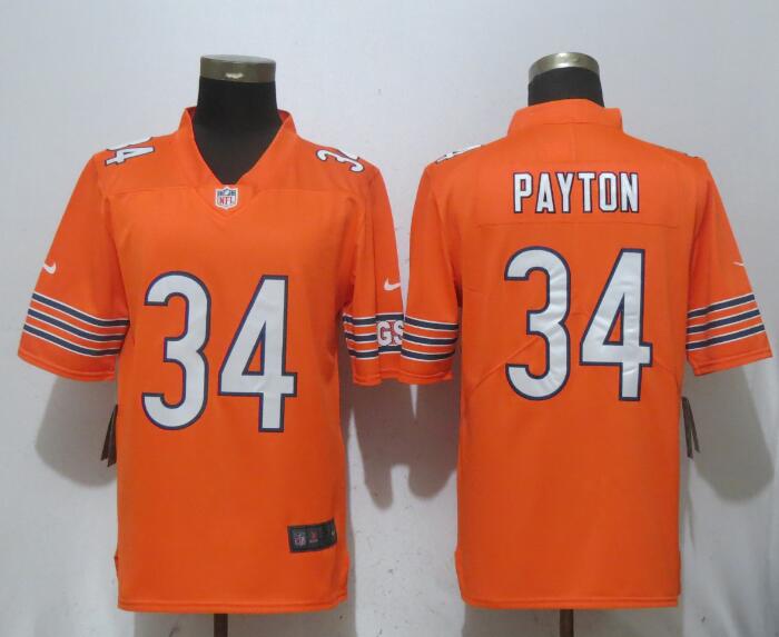 Men Chicago Bears #34 Payton Orange Vapor Untouchable Limited Player NFL Jerseys->chicago bears->NFL Jersey